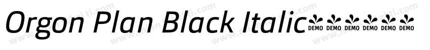 Orgon Plan Black Italic字体转换